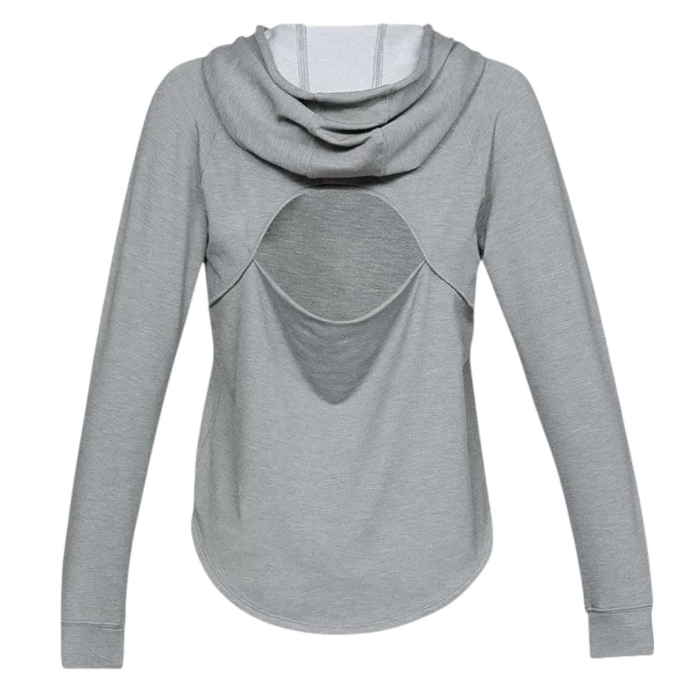 Under Armour Featherweight Fleece Women Size‎ Small Oversize Hoodie Gray - Picture 2 of 6
